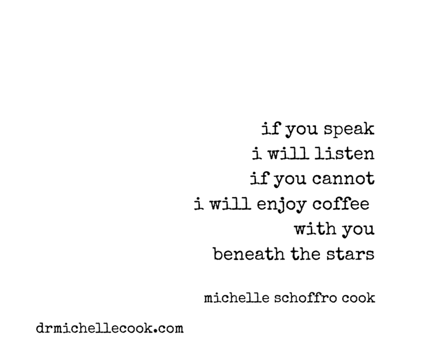 if you speak--a poem by michelle schoffro cook